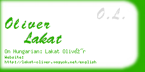 oliver lakat business card
